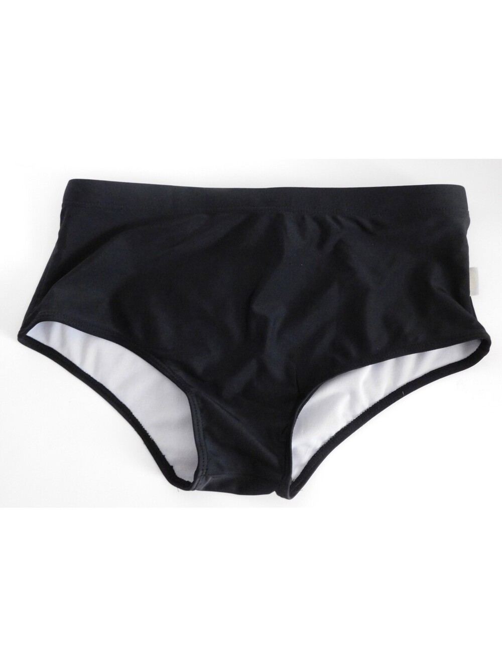 Taddlee Men's Swim Briefs Size M/L Solid Black Drawstring Swimwear